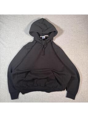 Y2K black russel blank hoodie